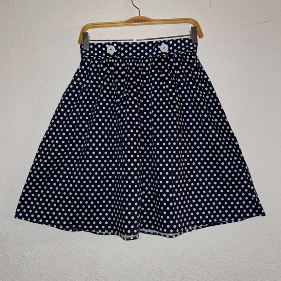 MODCLOTH POLKA DOT RETRO INSPIRED A-LINE SKIRT SZ S - Picture 2 of 5